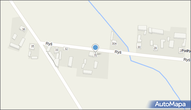 Ryś, Ryś, 31, mapa Ryś