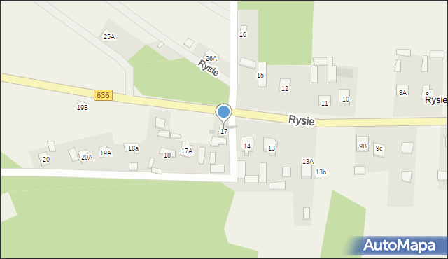 Rysie, Rysie, 17c, mapa Rysie