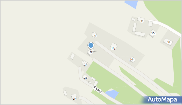 Rysie, Rysie, 28, mapa Rysie