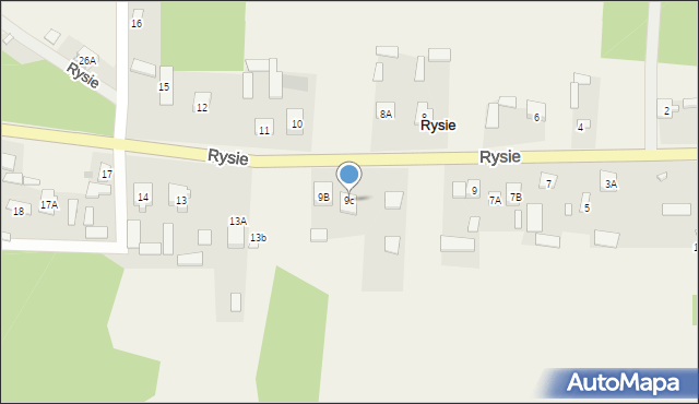 Rysie, Rysie, 9c, mapa Rysie