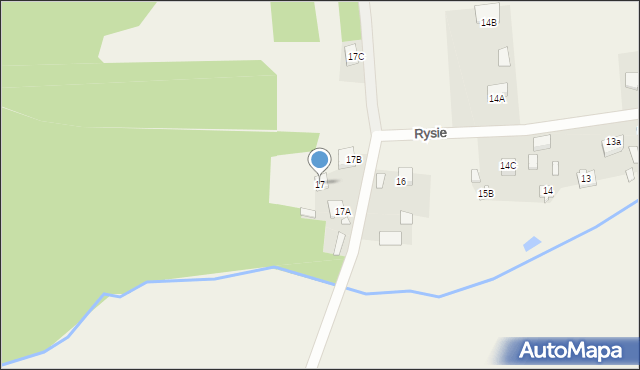 Rysie, Rysie, 17, mapa Rysie