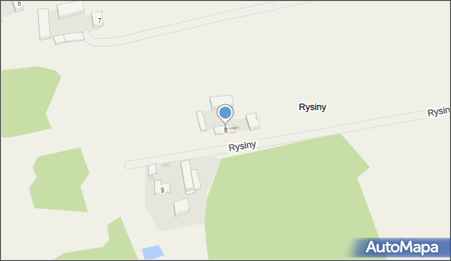 Rysiny, Rysiny, 8, mapa Rysiny