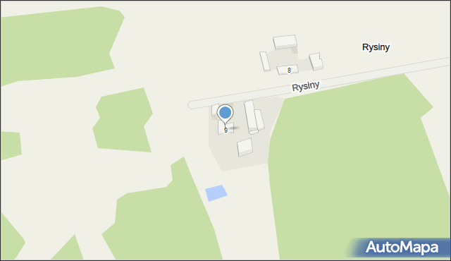 Rysiny, Rysiny, 9, mapa Rysiny