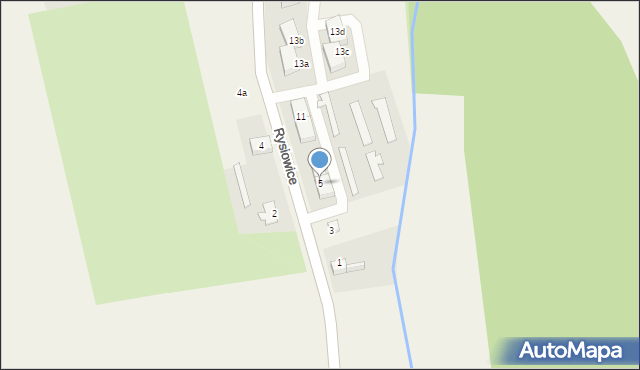 Rysiowice, Rysiowice, 5, mapa Rysiowice