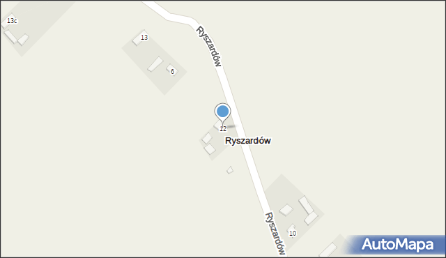 Ryszardów, Ryszardów, 12, mapa Ryszardów