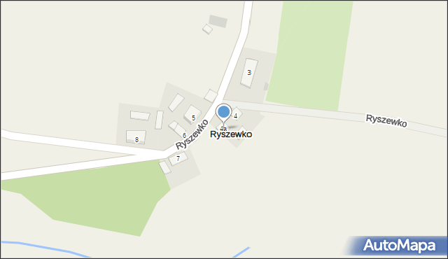 Ryszewko, Ryszewko, 4a, mapa Ryszewko