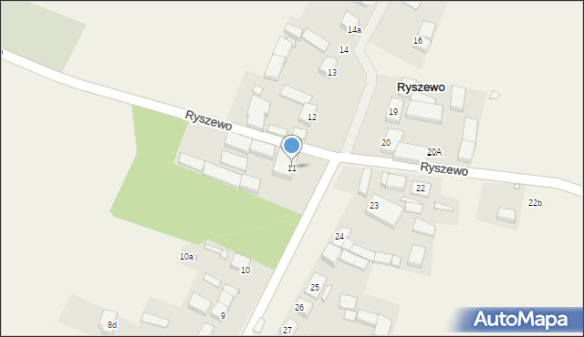 Ryszewo, Ryszewo, 11, mapa Ryszewo