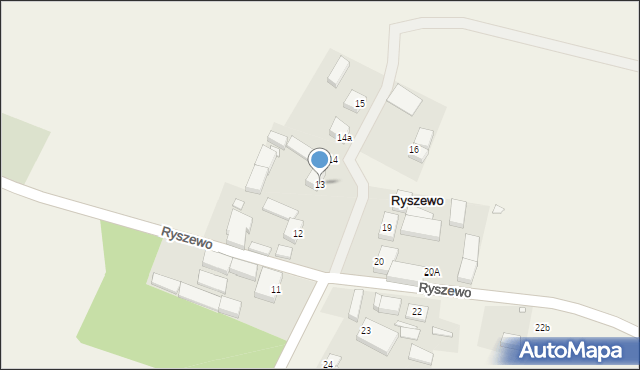 Ryszewo, Ryszewo, 13, mapa Ryszewo