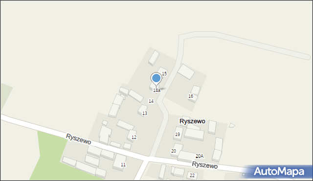 Ryszewo, Ryszewo, 14a, mapa Ryszewo