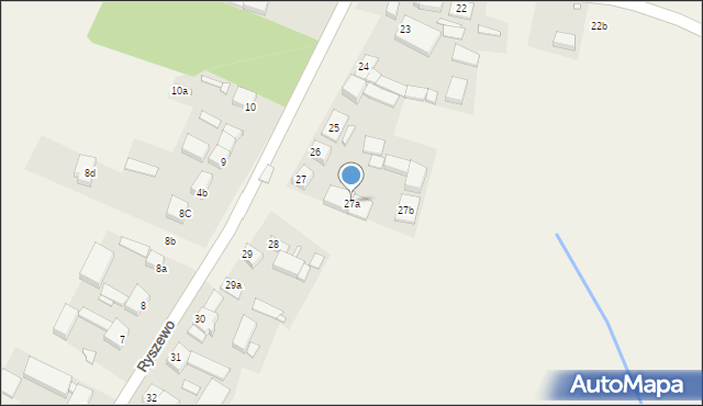 Ryszewo, Ryszewo, 27a, mapa Ryszewo