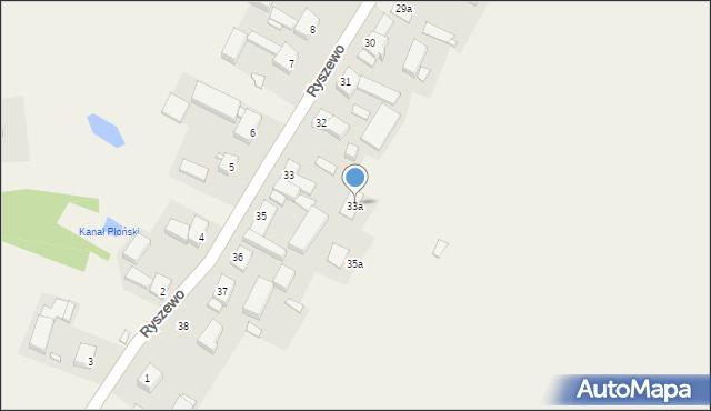 Ryszewo, Ryszewo, 33a, mapa Ryszewo