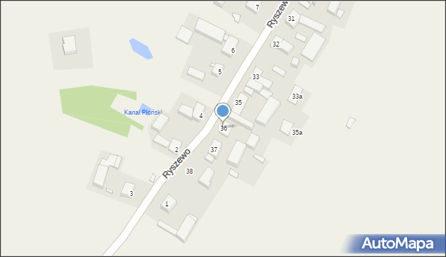 Ryszewo, Ryszewo, 36, mapa Ryszewo