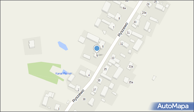 Ryszewo, Ryszewo, 5, mapa Ryszewo