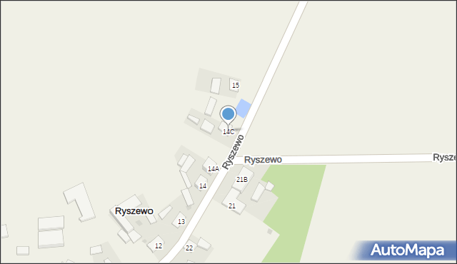 Ryszewo, Ryszewo, 14C, mapa Ryszewo