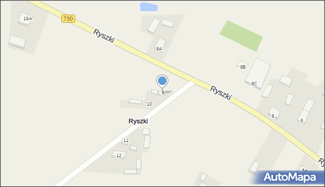 Ryszki, Ryszki, 9, mapa Ryszki