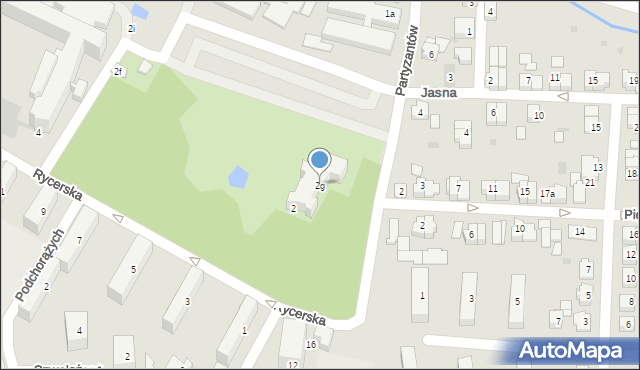 Rzeszów, Rycerska, 2g, mapa Rzeszów