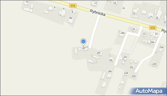 Rzuchów, Rybnicka, 12c, mapa Rzuchów