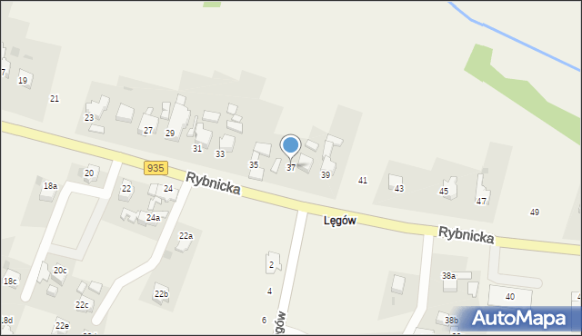 Rzuchów, Rybnicka, 37, mapa Rzuchów