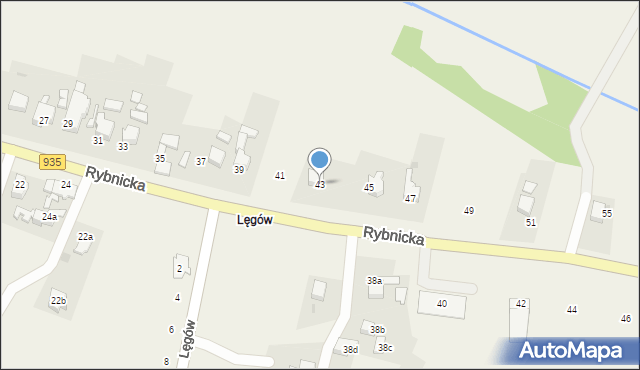 Rzuchów, Rybnicka, 43, mapa Rzuchów