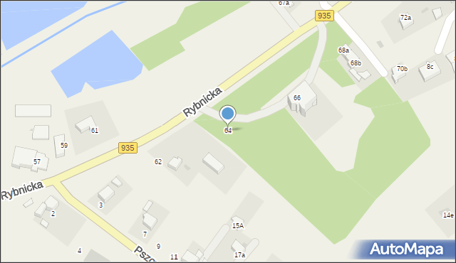 Rzuchów, Rybnicka, 64, mapa Rzuchów