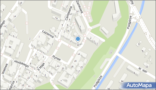 Sanok, Rynek, 12, mapa Sanok