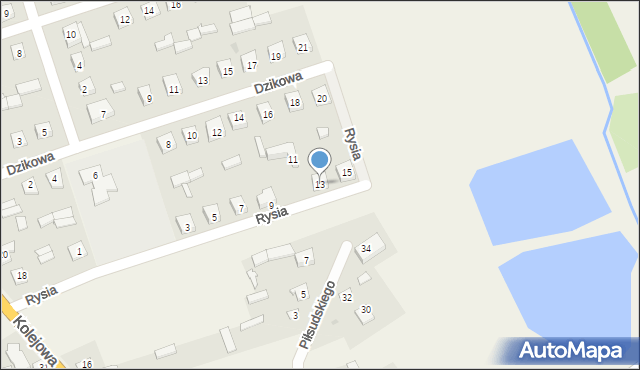 Sarnaki, Rysia, 13, mapa Sarnaki
