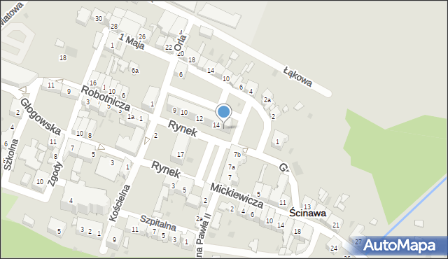 Ścinawa, Rynek, 15, mapa Ścinawa