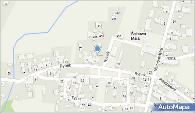 Ścinawa Mała, Rynek, 35a, mapa Ścinawa Mała