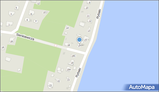 Serock, Rybaki, 17, mapa Serock
