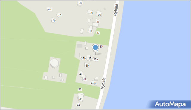 Serock, Rybaki, 36, mapa Serock