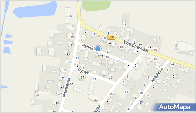 Serokomla, Rybna, 6, mapa Serokomla