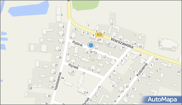 Serokomla, Rybna, 8, mapa Serokomla