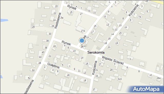 Serokomla, Rynek, 25, mapa Serokomla