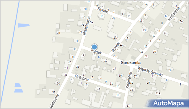 Serokomla, Rynek, 4, mapa Serokomla