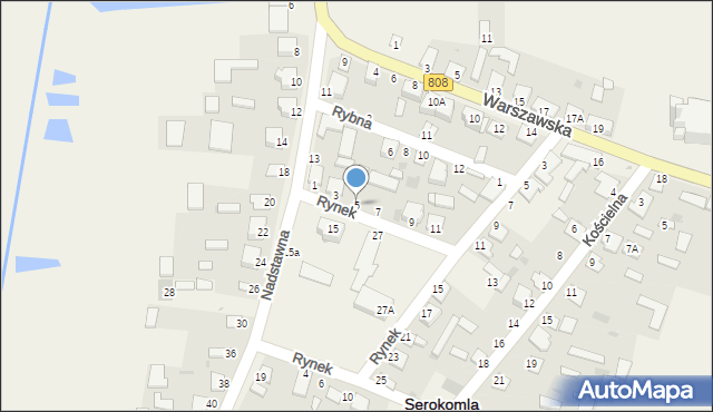 Serokomla, Rynek, 5, mapa Serokomla
