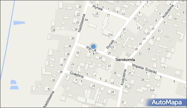 Serokomla, Rynek, 6, mapa Serokomla