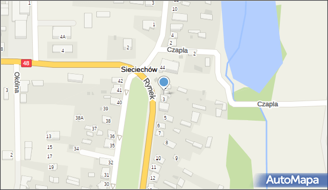 Sieciechów, Rynek, 2, mapa Sieciechów