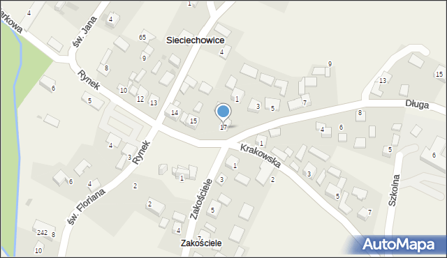 Sieciechowice, Rynek, 17, mapa Sieciechowice