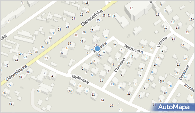 Siedlce, Rybacka, 8, mapa Siedlce