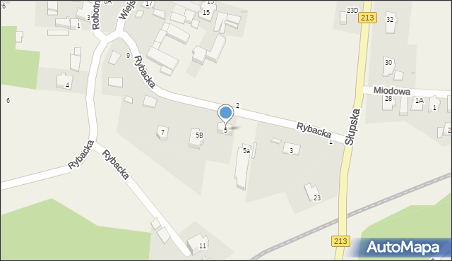 Siemianice, Rybacka, 5, mapa Siemianice