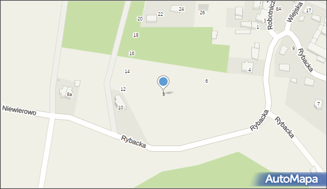 Siemianice, Rybacka, 8, mapa Siemianice