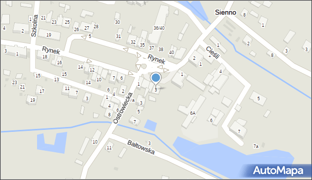 Sienno, Rynek, 3, mapa Sienno