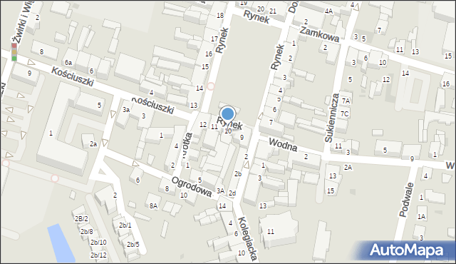 Sieradz, Rynek, 10, mapa Sieradz