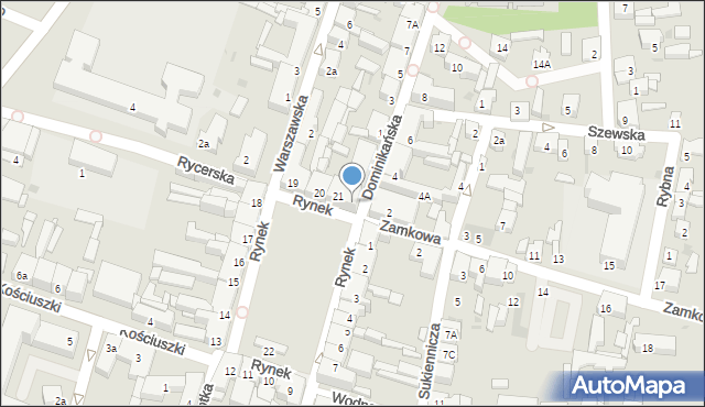 Sieradz, Rynek, 23, mapa Sieradz