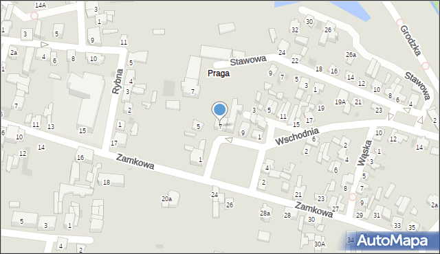 Sieradz, Rynek Praski, 7, mapa Sieradz