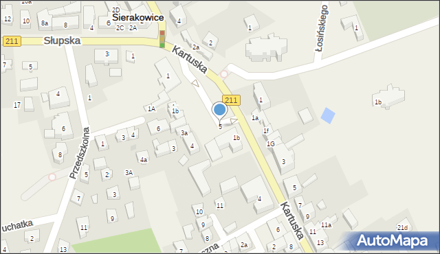 Sierakowice, Rynek, 5, mapa Sierakowice