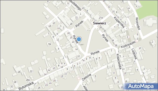 Siewierz, Rynek, 12a, mapa Siewierz