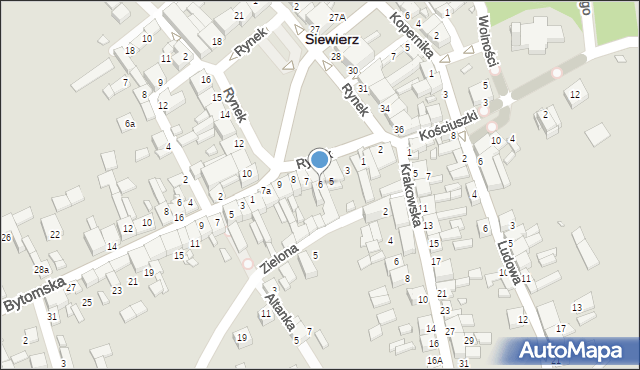 Siewierz, Rynek, 6, mapa Siewierz