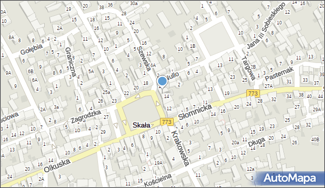 Skała, Rynek, 15, mapa Skała