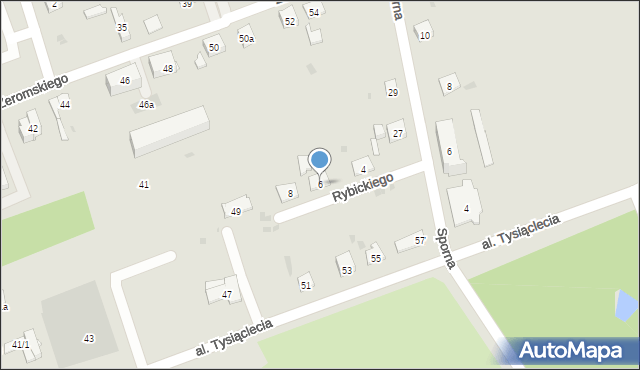 Skarżysko-Kamienna, Rybickiego Janusza, pil., 6, mapa Skarżysko-Kamienna
